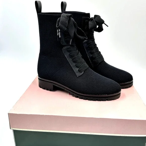 Kate spade new york Merigue Knit Combat Boots Size 5.5 - Picture 5 of 11